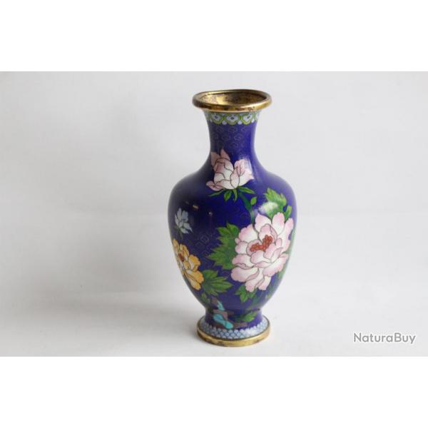 Vase maux cloisonns Chine antiquits