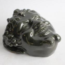 Bouquetière tête faune porcelaine émaillée Antiquités Décoration