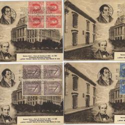 Cartes-maximum Argentine - N°310 à 313 - Centenaire de la poste