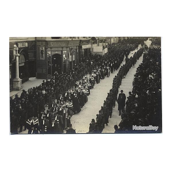 Carte postale Hrault 34 Montpellier Dfil funraire rue de la Loge