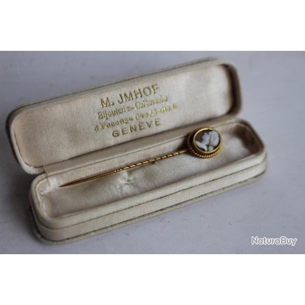 pingle de cravate or came coquillage