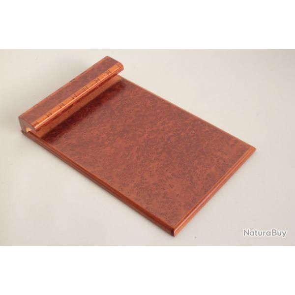HERMES Porte Bloc notes bois loupe laqu