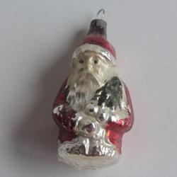 Ancienne Décoration Noël verre Père Noël Christmas Ornament Santa