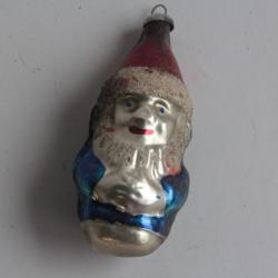 Ancienne Décoration Noël verre Père Noël Christmas Ornament Santa