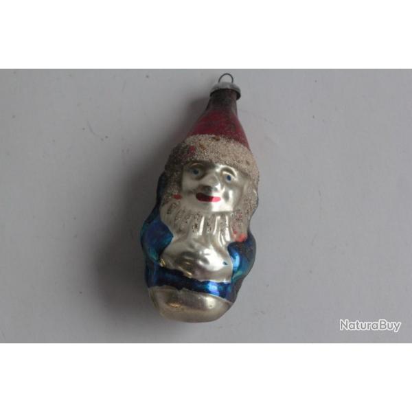 Ancienne Dcoration Nol verre Pre Nol Christmas Ornament Santa