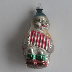 Décoration Noël verre Clown accordéon 1920 Christmas Ornament