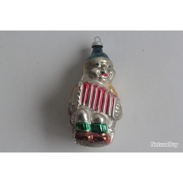Dcoration Nol verre Clown accordon 1920 Christmas Ornament