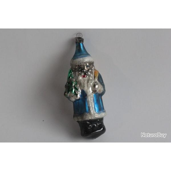 Ancienne Dcoration Nol verre Pre Nol Christmas Ornament Santa