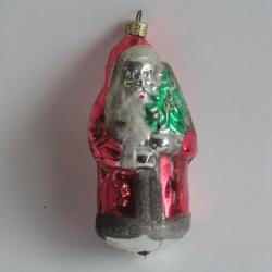 Ancienne Décoration Noël verre Père Noël Christmas Ornament Santa