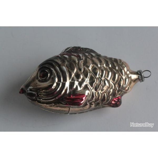 Ancienne Dcoration Nol verre Poisson Christmas Ornament Fish