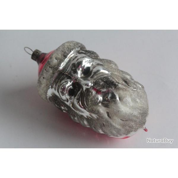 Ancienne Dcoration Nol verre Pre Nol Christmas Ornament Santa