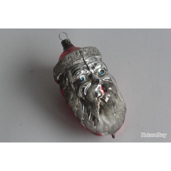 Ancienne Dcoration Nol verre Pre Nol Christmas Ornament Santa