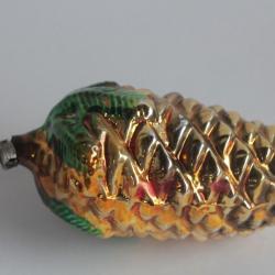 Ancienne Décoration Noël verre Pomme de pin Christmas Ornament Pinecone
