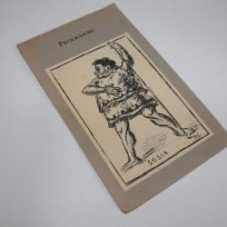 Programme théâtre plainpalais Genève IIme classique collège 1919 signé