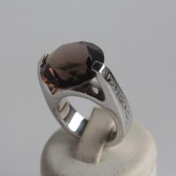 Bague argent PIANEGONDA quartz fumé T56,5