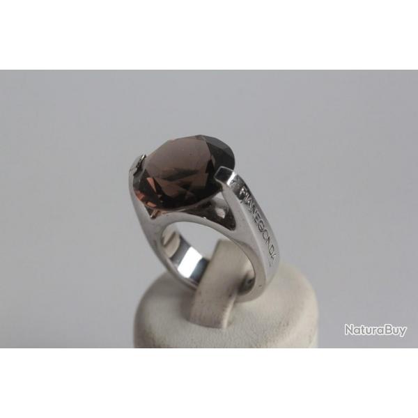 Bague argent PIANEGONDA quartz fum T56,5