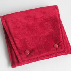 CARTIER Étui Pochette de voyage daim rouge Travel Pouch Case