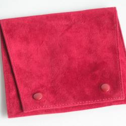 CARTIER Étui Pochette de voyage daim rouge Travel Pouch Case