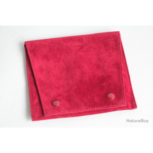 CARTIER tui Pochette de voyage daim rouge Travel Pouch Case