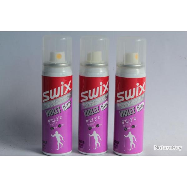 Fart liquide Violet Grip Swix 3 x 70 ml Liquid Grip Wax Ski