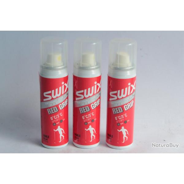 Fart liquide Red Grip Swix 3 x 70 ml Liquid Grip Wax Ski