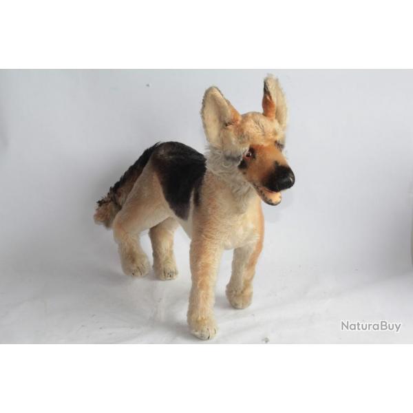 STEIFF Chien peluche mohair Berger Allemand German Shepherd dog