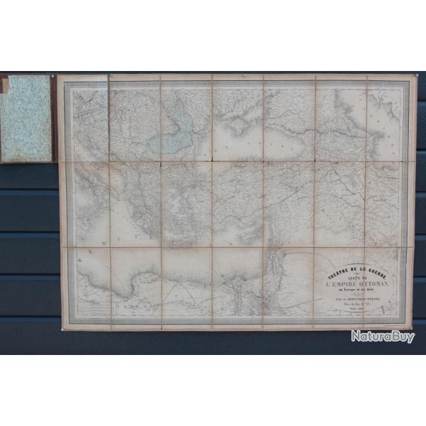 Carte Empire Ottoman Europe Asie Andriveau-Goujon 1854