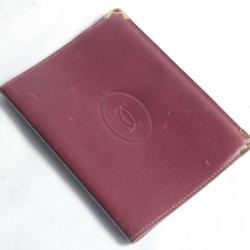 CARTIER Couverture d'agenda cuir bordeaux