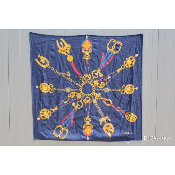 CELINE Foulard soie vintage