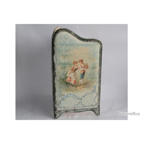 Porte courrier soie peinte Napolon III