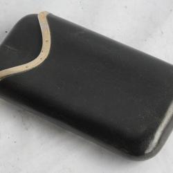 DUNHILL Ancien étui à cigares cuir et argent