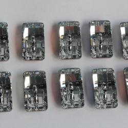 SWAROVSKI 10 x Boutons cristal 3093 Chessboard But.