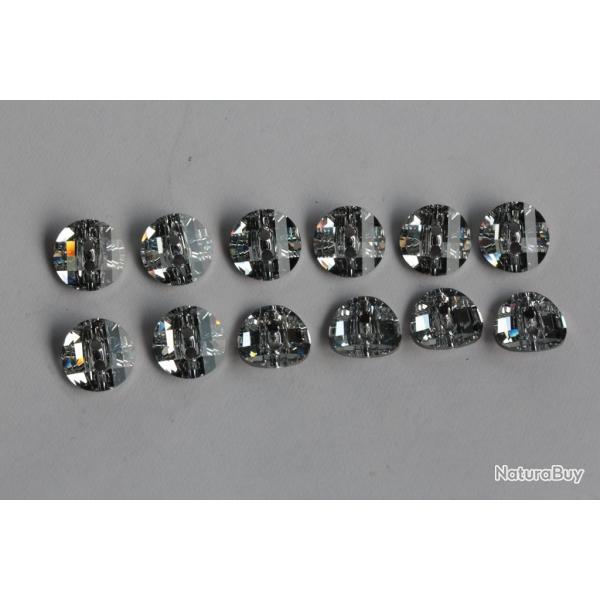 SWAROVSKI 12 x Boutons cristal 12 mm 3016