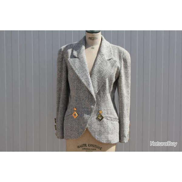 Veste laine vintage GAI MATTIOLO Femme T42