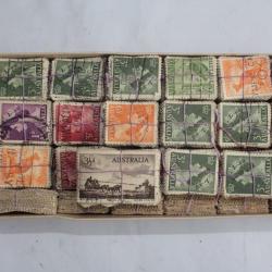 Lot Timbres Australie 1920-1950 oblitéré pour recherche variété