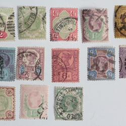 Timbres Grande Bretagne cinquantenaire du règne Victoria 1887-90 obl