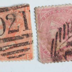 Timbres Grande Bretagne Victoria 4 pence 1865 obl