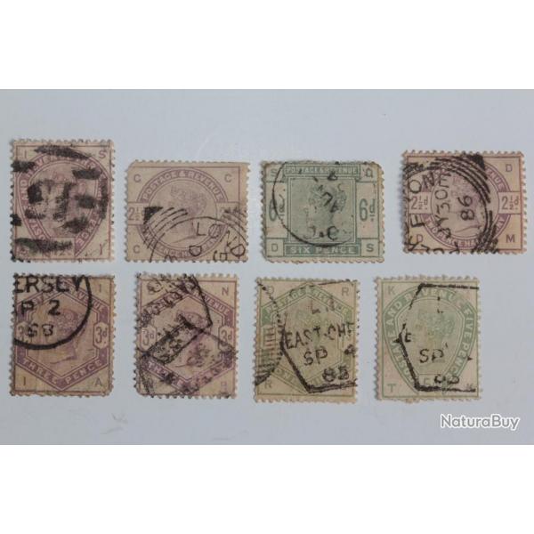 Timbres Grande Bretagne srie 1883-84 oblitr