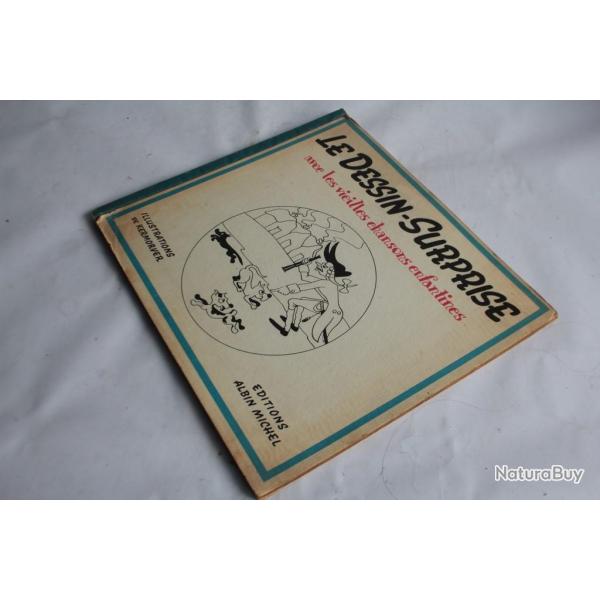 Livre illustr dessin surprise avec comptines de Kermorver 1947