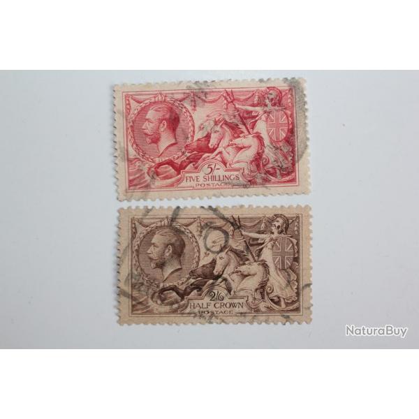 Timbres Grande-Bretagne George V 1912-22 obl