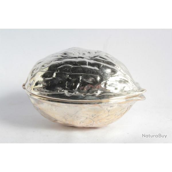 Casse-noix figuratif Noix gante mtal argent