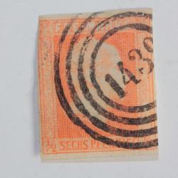 Timbres Allemagne ancien état Prusse 1/2s obl 1858