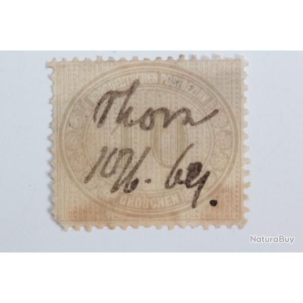 Timbres Allemagne Confdration du nord cadres varis 10g gris 1869