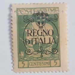 Timbres Italie Fiume Regno D'Italia 1924 var dentelure horizontale neuf*