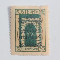 Timbres Italie Fiume Regno D'Italia 1924 var dentelure verticale neuf*