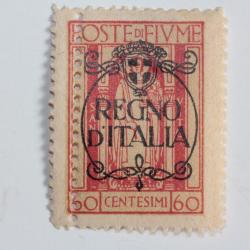 Timbres Italie Fiume Regno D'Italia 1924 var dentelure verticale neuf*