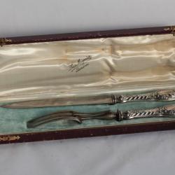 Ancien service à découper argent