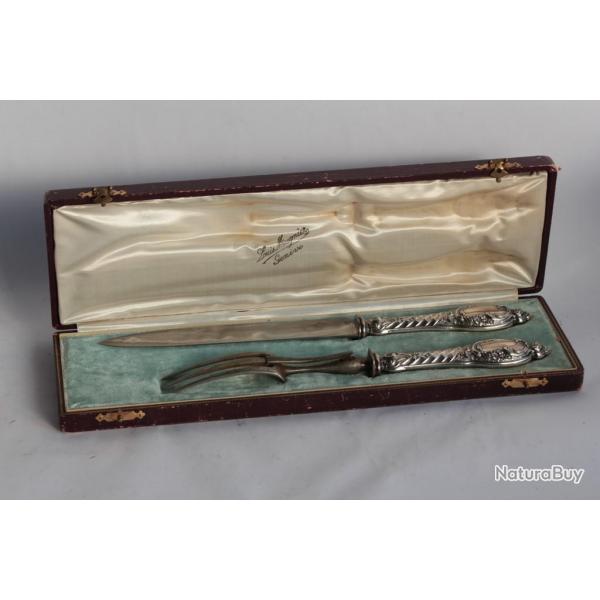 Ancien service  dcouper argent