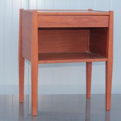 Table de chevet teck design danois Poul Hundevad Scandinave Nightstand
