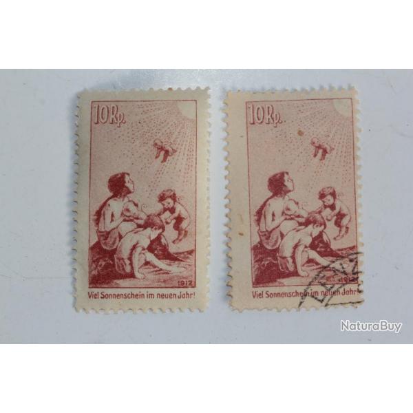 Timbres Suisse Pro Juventute prcurseurs I allemand 1912